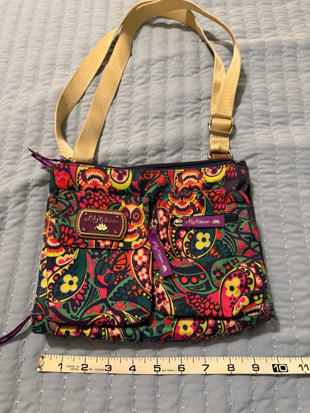 Lily Bloom Multicolor Paisley Crossbody Bag